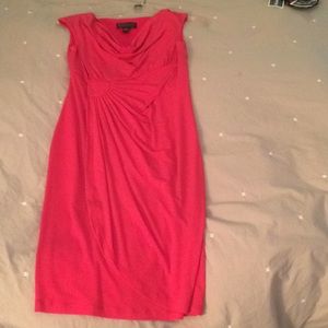 Pink knee-length dress